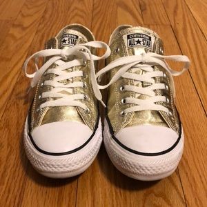 Women’s gold Converse